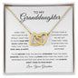 To My Precious Granddaughter/ Interlocking Hearts Necklace