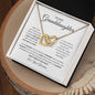 To My Precious Granddaughter/ Interlocking Hearts Necklace