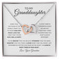 To My Precious Granddaughter/ Interlocking Hearts Necklace