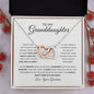 To My Precious Granddaughter/ Interlocking Hearts Necklace