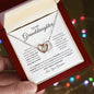 To My Precious Granddaughter/ Interlocking Hearts Necklace