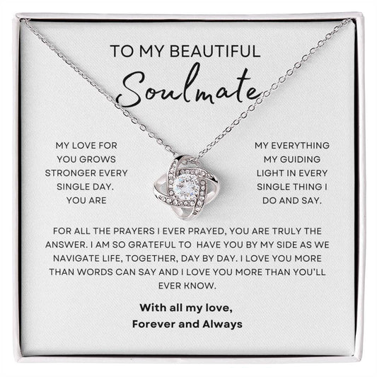 To My Soulmate - Love Knot Necklace