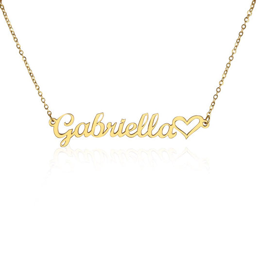 Perfect Gift for Her - Heart Name Necklace