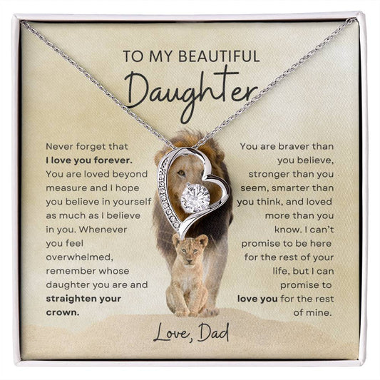 To My Daughter - Forever Love Necklace